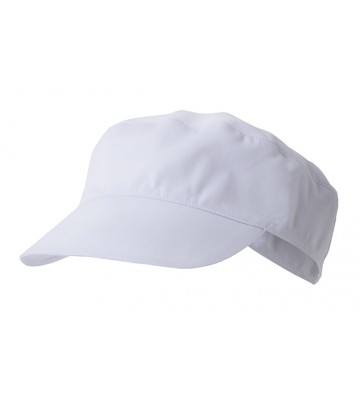 GORRO CON VISERA BLANCO