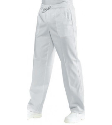 PANTALÓN UNISEX CON GOMA+CINTA.65/35%.150GR.BCO.