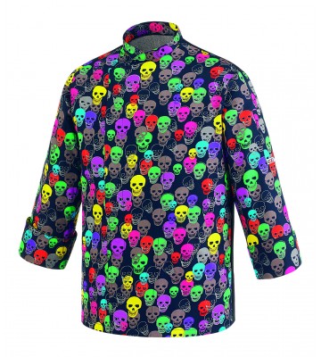 COLOR SKULLS. UNISEX.CIERRE CORCHETE OCULTO. ESPALDA AIR PLUS.