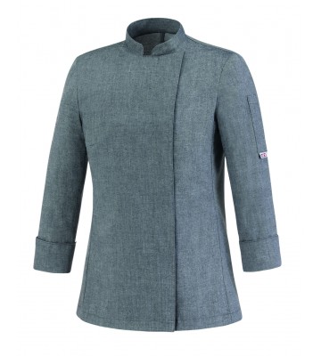 GREY MIX GIRL . CHAQUETA SRA. M/L. CORCHETE OCULTO. SLIM.