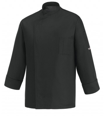 BLACK OTTAVIO. CHAQUETA COCINA UNISEX. M/LARGA.CORCHETE OCULTO.AIR PLUS.