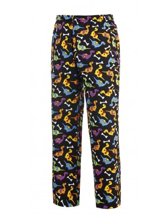 DINO . PANTALON UNISEX COCINA. GOMA+CINTA AJUSTABLE.