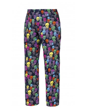 COLOR SKULLS . PANTALON UNISEX COCINA. GOMA+CINTA AJUSTABLE.