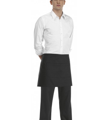 DELANTAL DE CINTURA.BOLSILLO DOBLE. BLACK .PACK 2 UNIDADES (PRECIO UNIDAD)