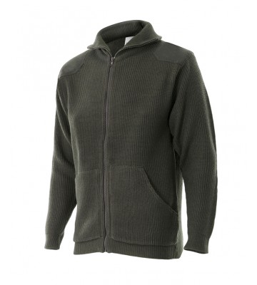 CHAQUETA DE PUNTO GRUESO DE CUELLO ALTO