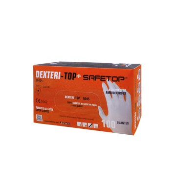 DEXTERITOP PLUS GUANTES DESECHABLES LATEX SIN POLV