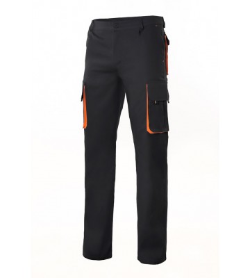 PANTALON BICOLOR MULTIBOLSILLOS CON REFUERZO DE TEJIDO