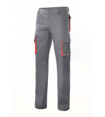 PANTALON BICOLOR MULTIBOLSILLOS CON REFUERZO DE TEJIDO