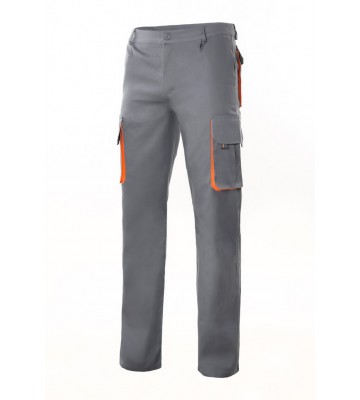 PANTALON BICOLOR MULTIBOLSILLOS CON REFUERZO DE TEJIDO