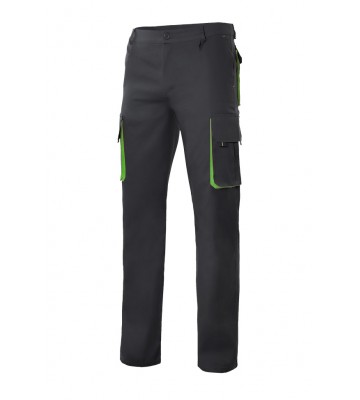 PANTALON BICOLOR MULTIBOLSILLOS CON REFUERZO DE TEJIDO