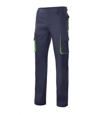 PANTALON BICOLOR MULTIBOLSILLOS CON REFUERZO DE TEJIDO