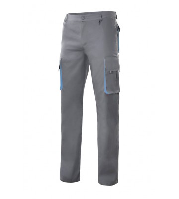 PANTALON BICOLOR MULTIBOLSILLOS CON REFUERZO DE TEJIDO