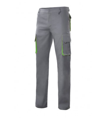 PANTALON BICOLOR MULTIBOLSILLOS CON REFUERZO DE TEJIDO