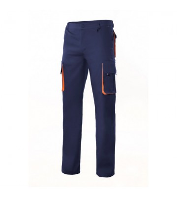 PANTALON BICOLOR MULTIBOLSILLOS CON REFUERZO DE TEJIDO