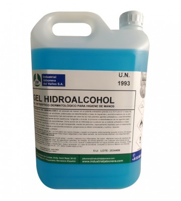 DESINFECTANTE GEL HIDROALCOHOLICO 5L